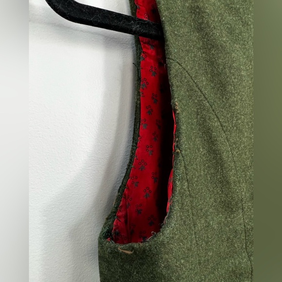 Vtg 80s 90s pure wool laden green tyrol alpinecore fitted waistcoat vest EU 36 - Picture 17 of 17